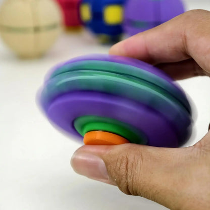 3D Printed Press-Rotating Fidget Spinner Toy - Mechanical Kinetic Desk Stress Reliever and Unique Sensory Gadget for Adults - Ideal DIY Specialty Gift and Fidget Toy
