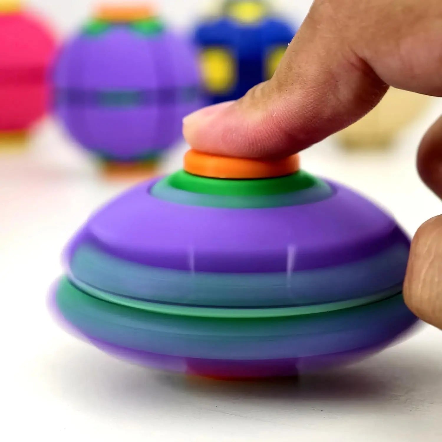 3D Printed Press-Rotating Fidget Spinner Toy - Mechanical Kinetic Desk Stress Reliever and Unique Sensory Gadget for Adults - Ideal DIY Specialty Gift and Fidget Toy