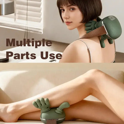 Aedwdpe Electric Bionic Neck and Shoulder Massager - 3D Kneading, Heating, Rechargeable, Wireless, Portable, Adjustable Speed, Lightweight, Unisex, Wrist Pain Relief, Sohochic