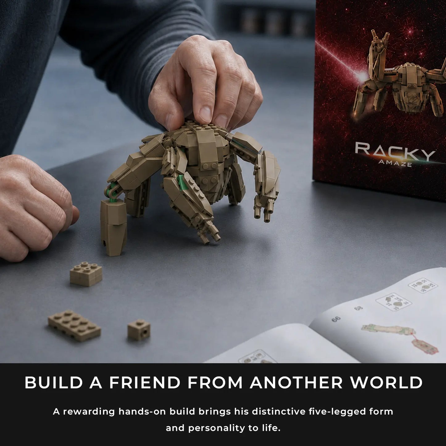 AMAZE Rocky Alien Collectible Building Set - Unisex Sci-Fi Figurine with Durable Plastic Components
