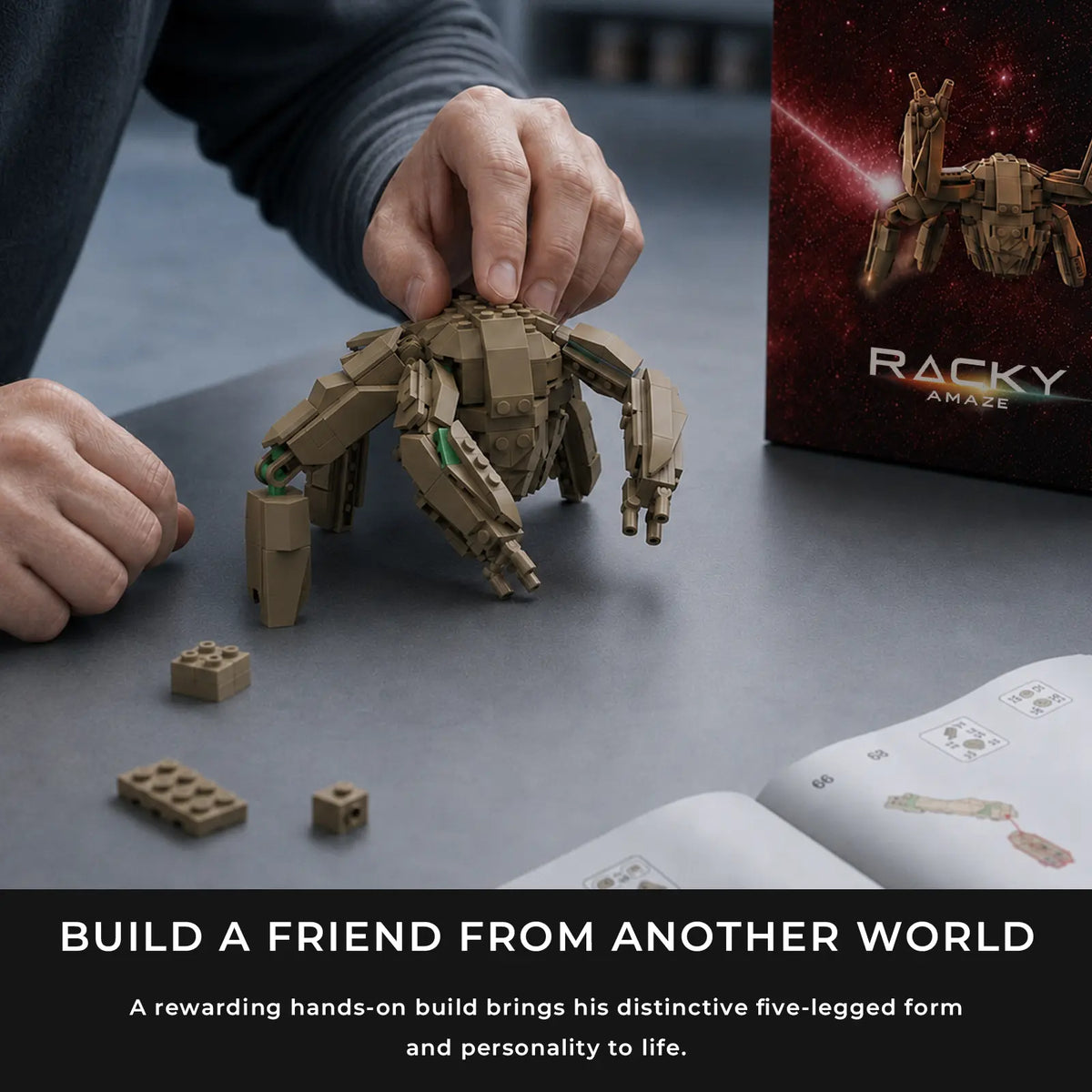 AMAZE Rocky Alien Collectible Building Set - Unisex Sci-Fi Figurine with Durable Plastic Components