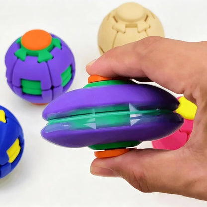 3D Printed Press-Rotating Fidget Spinner Toy - Mechanical Kinetic Desk Stress Reliever and Unique Sensory Gadget for Adults - Ideal DIY Specialty Gift and Fidget Toy