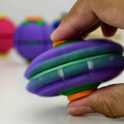 3D Printed Press-Rotating Fidget Spinner Toy - Mechanical Kinetic Desk Stress Reliever and Unique Sensory Gadget for Adults - Ideal DIY Specialty Gift and Fidget Toy