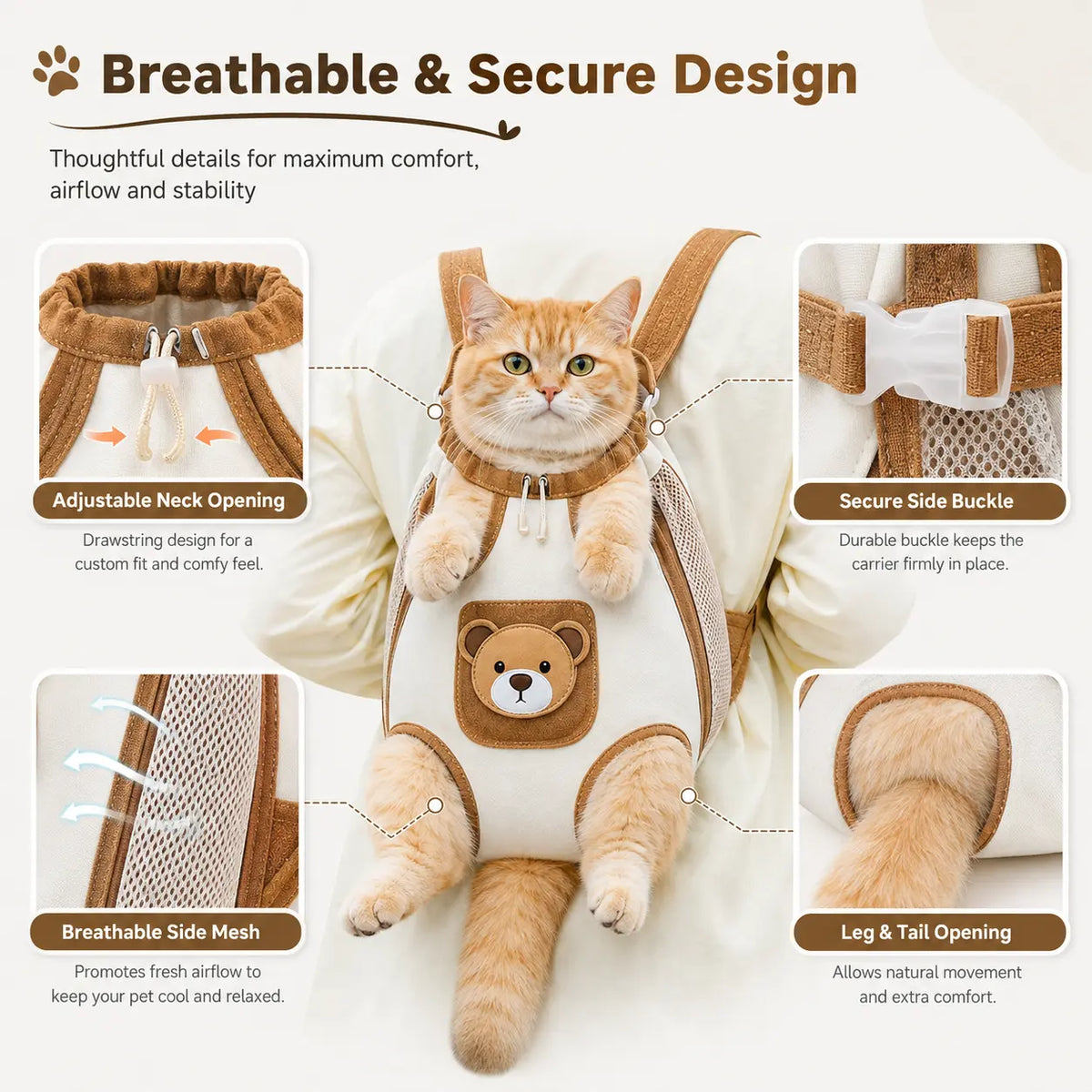 Double-Strap Mesh Fabric Pet Carrier Backpack - Lightweight, Breathable, and Durable Travel Pack for Dogs and Cats, Ideal for Outdoor Adventures and Camping