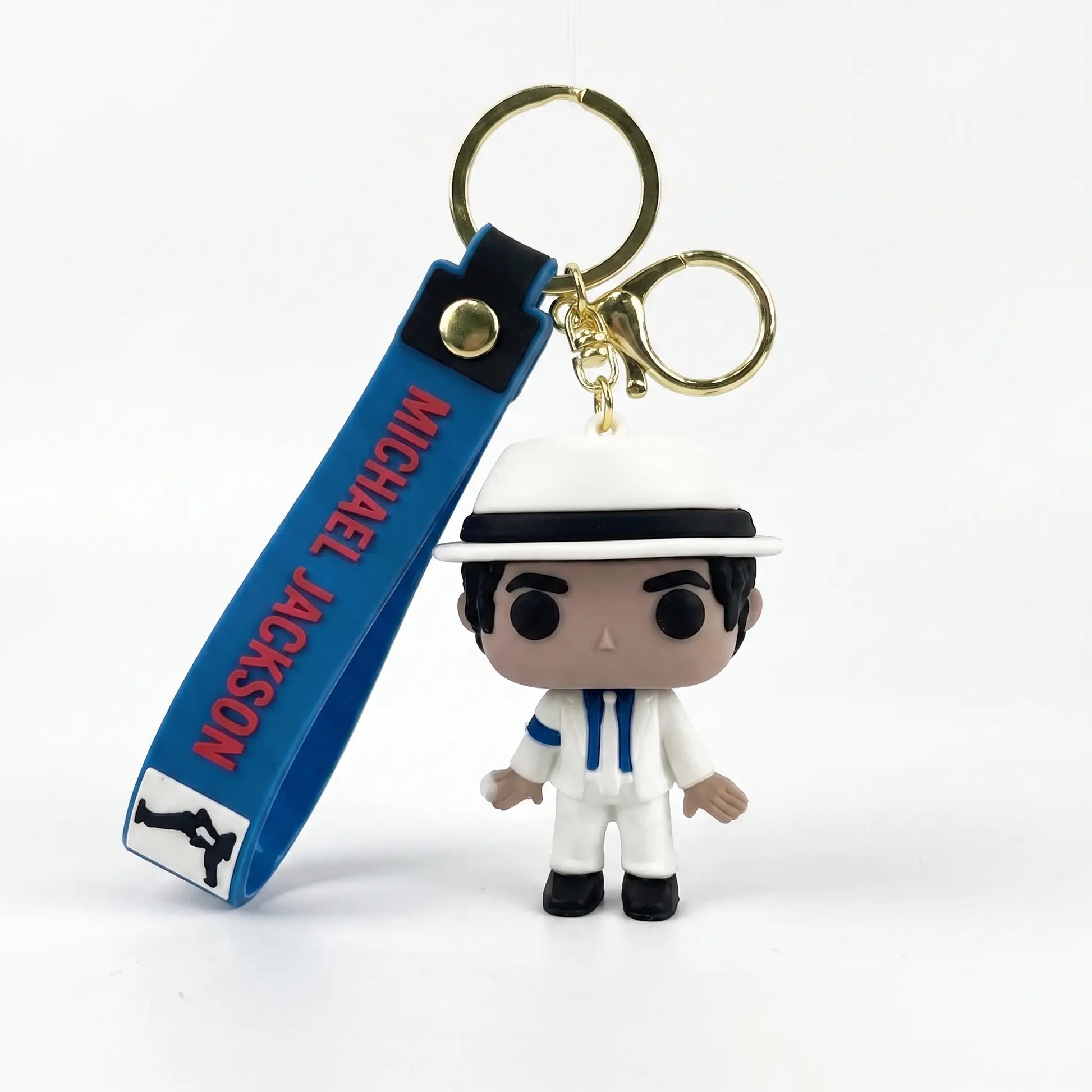 Unisex 4PCS Retro Pop Music Resin Keychain Set - Plain Rounded PVC Collectible Pendant, Silicone Wrist Strap, Party Bag Charm, Car Key Accessory