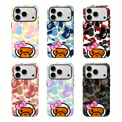 Bape NEW COLOR Protective Y2K Streetwear Phone Protective Cover for Iphone 12 13 14 15 16 17 Pro Max