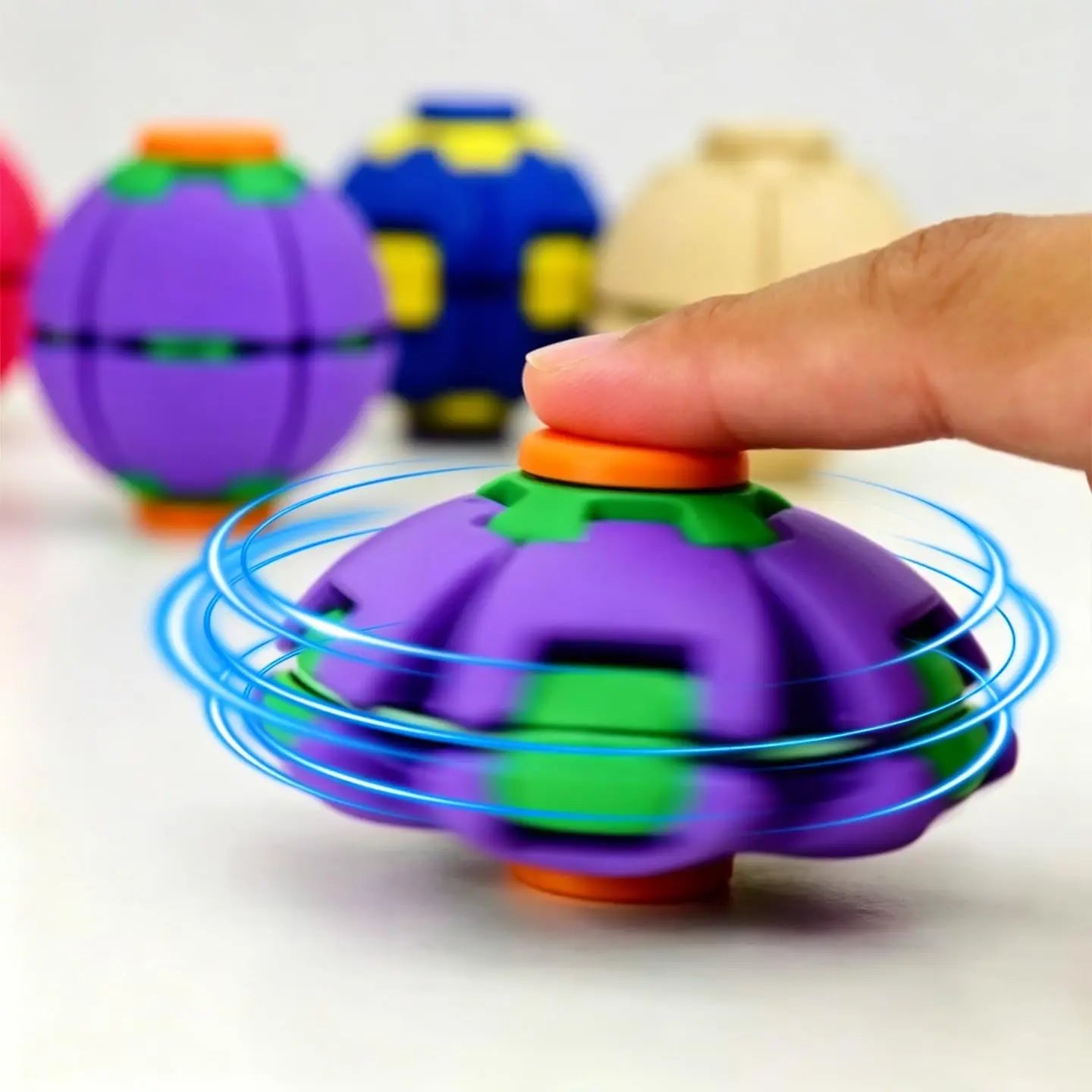 3D Printed Press-Rotating Fidget Spinner Toy - Mechanical Kinetic Desk Stress Reliever and Unique Sensory Gadget for Adults - Ideal DIY Specialty Gift and Fidget Toy